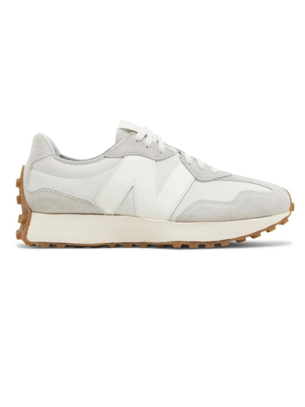 New Balance 327 The Intelligent Choice Mens 9.5 D White Gum Sneakers NWOB
